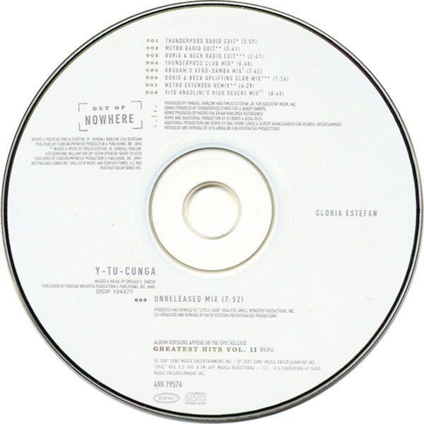 Gloria Estefan : Out Of Nowhere (CD, Maxi)