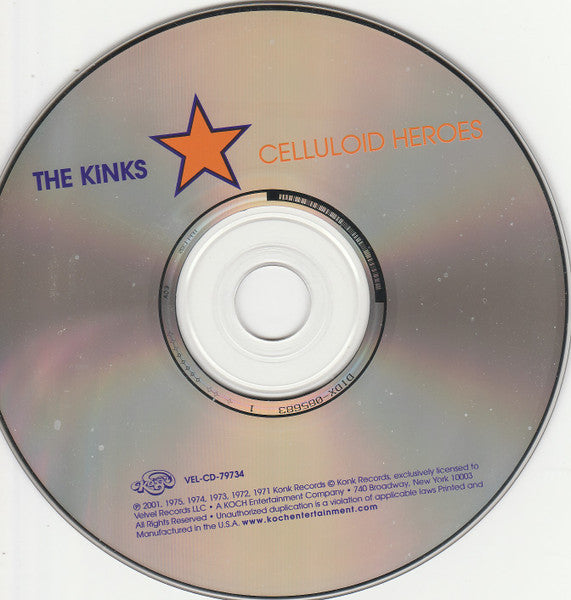 The Kinks : Celluloid Heroes - The Kinks' Greatest (CD, Comp, Club, RM)