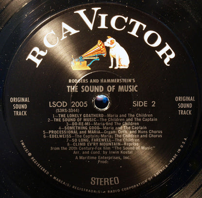 Rodgers And Hammerstein* / Julie Andrews, Christopher Plummer, Irwin Kostal : The Sound Of Music (An Original Soundtrack Recording) (LP, Album, Roc)