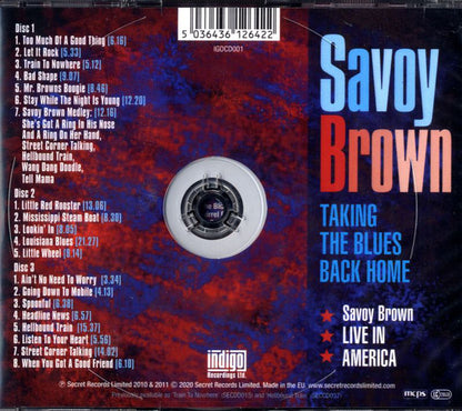 Savoy Brown : Taking The Blues Back Home - Live In America (3xCD)