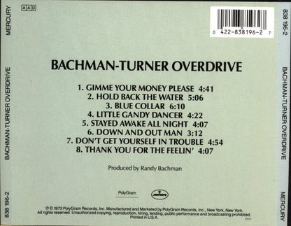 Bachman-Turner Overdrive : Bachman-Turner Overdrive (CD, Album, RE, PMD)