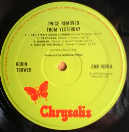 Robin Trower : Twice Removed From Yesterday (LP, Album)