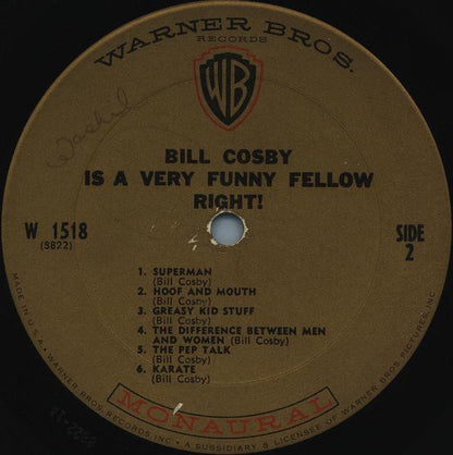 Bill Cosby : Bill Cosby Is A Very Funny Fellow Right! (LP, Album, Mono)