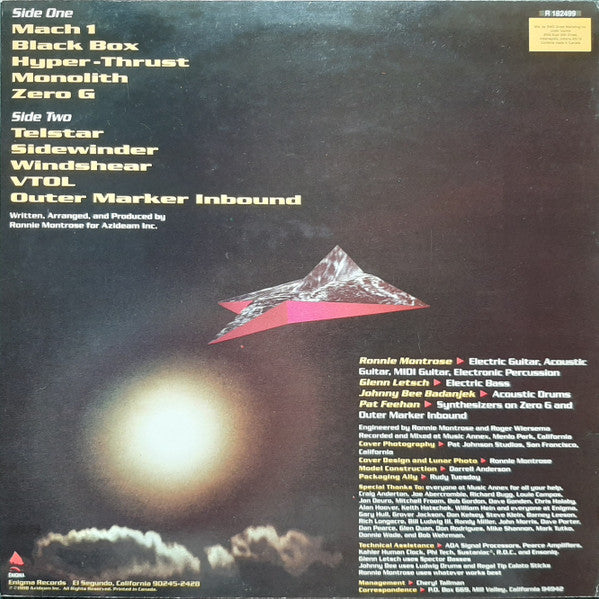 Ronnie Montrose : The Speed Of Sound (LP, Album, Club)