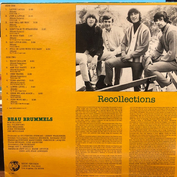 The Beau Brummels : The Best Of The Beau Brummels 1964 - 1968 (LP, Comp)