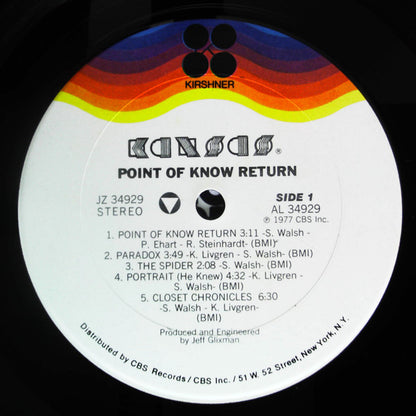 Kansas (2) : Point Of Know Return (LP, Album, Pit)