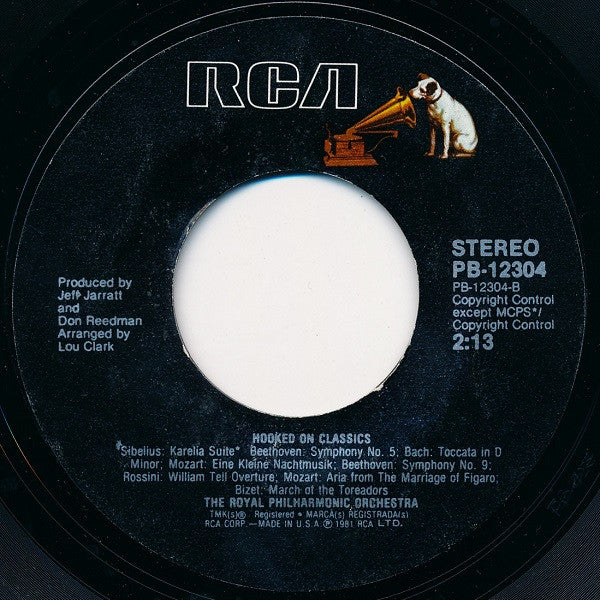 The Royal Philharmonic Orchestra* : Hooked On Classics (7", Single, Styrene, Ind)