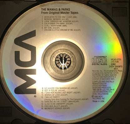 The Mamas & The Papas : 16 Of Their Greatest Hits (CD, Comp, Club, RE, RM, CRC)