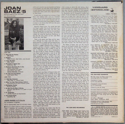 Joan Baez : 5 (LP, Album, RE, Pit)