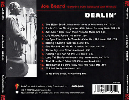 Joe Beard Featuring Duke Robillard And Friends* : Dealin' (CD, Album)