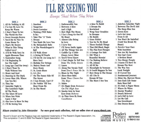 Various : I'll Be Seeing You - Songs That Won The War (5xCD, Comp)