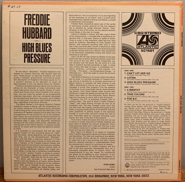 Freddie Hubbard : High Blues Pressure (LP, Album)