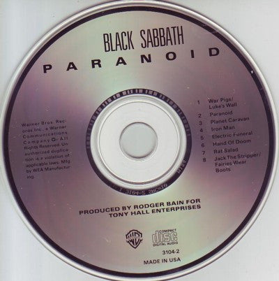 Black Sabbath : Paranoid (CD, Album, RE, RP, SRC)