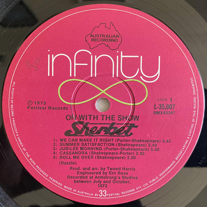 Sherbet : On With The Show (LP, Album, RE)