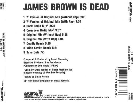 L.A. Style : James Brown Is Dead (CD, Single)
