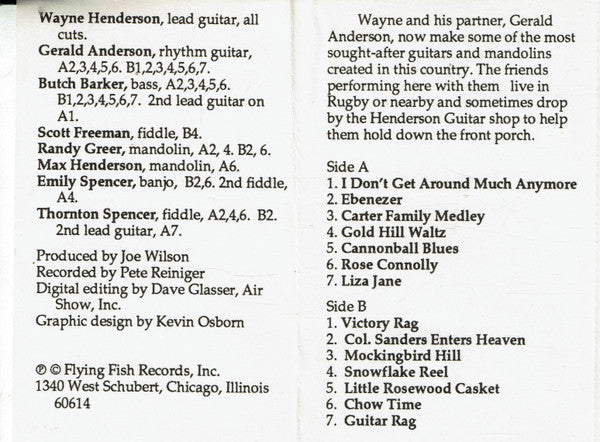 Wayne Henderson (3) : Rugby Guitar (Cass)