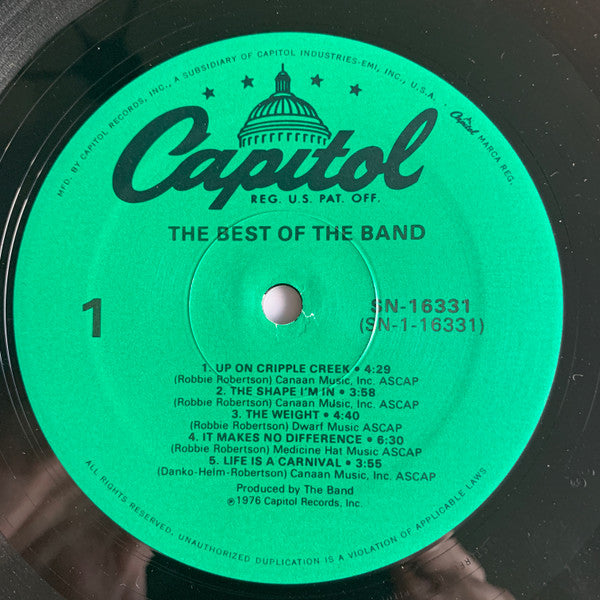 The Band : The Best Of The Band (LP, Comp, RE)