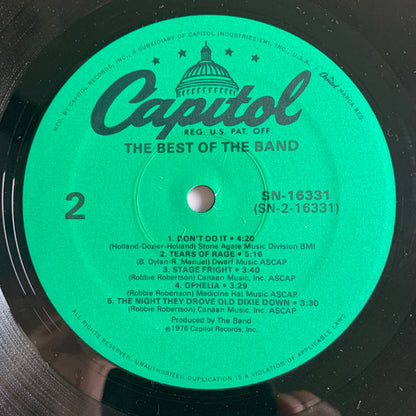 The Band : The Best Of The Band (LP, Comp, RE)