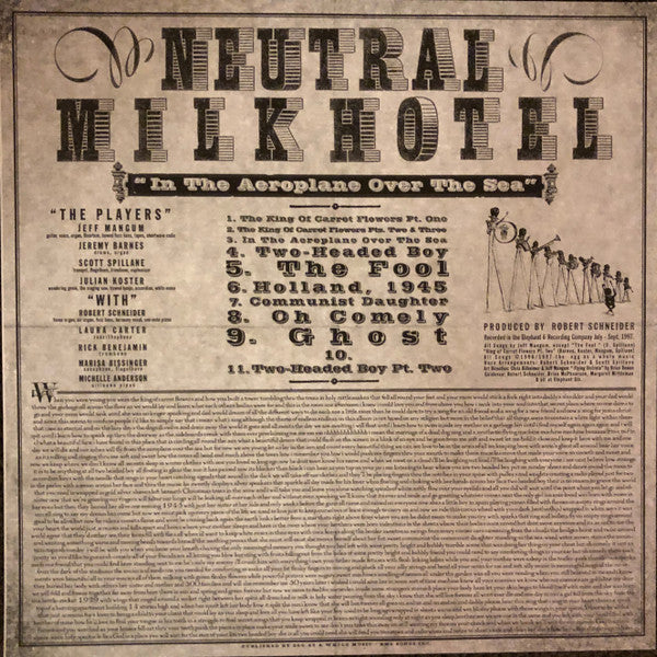 Neutral Milk Hotel : In The Aeroplane Over The Sea (LP, Album, RE, RP, 180)