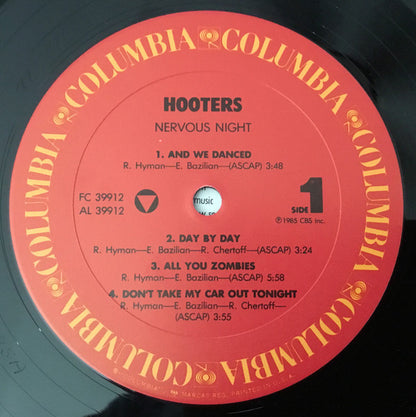 The Hooters : Nervous Night (LP, Album, Jac)