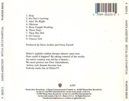 Jane's Addiction : Ritual De Lo Habitual (CD, Album, RP, SRC)