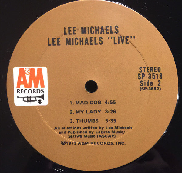 Lee Michaels : Live (2xLP, Album, Ter)