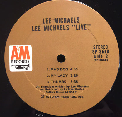 Lee Michaels : Live (2xLP, Album, Ter)