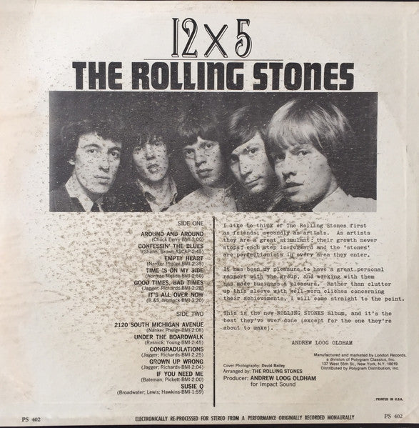The Rolling Stones : 12 X 5 (LP, Album, RE, Hau)