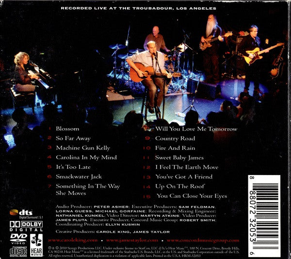 Carole King & James Taylor (2) : Live At The Troubadour (CD, Album + DVD-V, Multichannel, dts)
