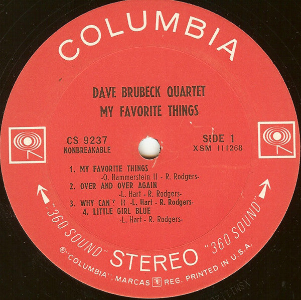 Dave Brubeck Quartet* : My Favorite Things (LP, Album)