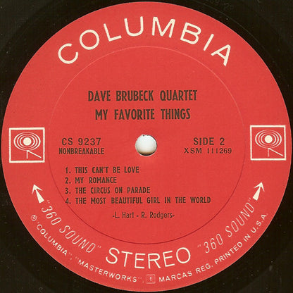 Dave Brubeck Quartet* : My Favorite Things (LP, Album)