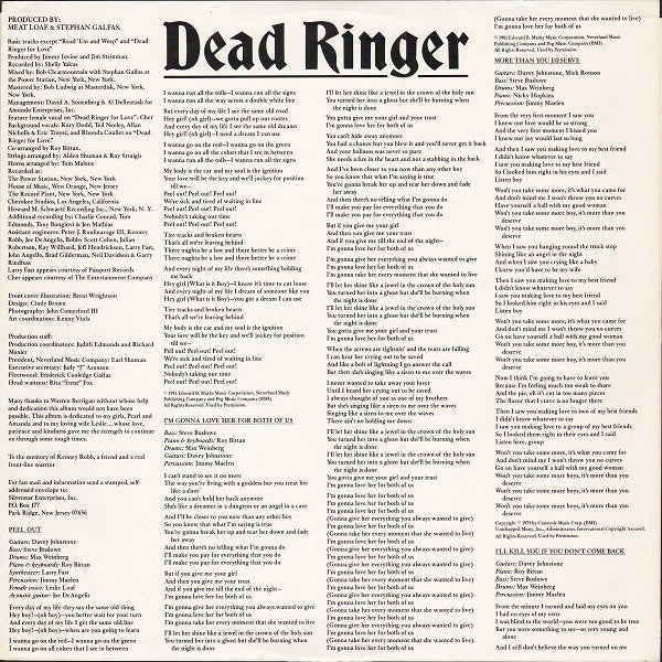 Buy Meat Loaf : Dead Ringer (LP, Album, Ter) Online for a great price ...