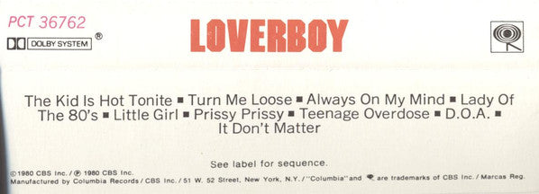 Loverboy : Loverboy (Cass, Album, RE, Gre)