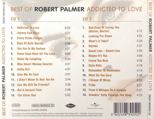 Robert Palmer : Best Of Robert Palmer Addicted To Love (2xCD, Comp)