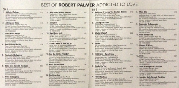 Robert Palmer : Best Of Robert Palmer Addicted To Love (2xCD, Comp)