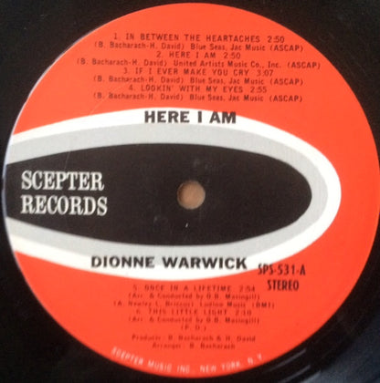 Dionne Warwick : Here I Am (LP, Album)