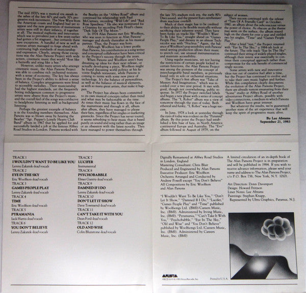 The Alan Parsons Project : The Best Of The Alan Parsons Project (CD, Comp, RE, Dis)