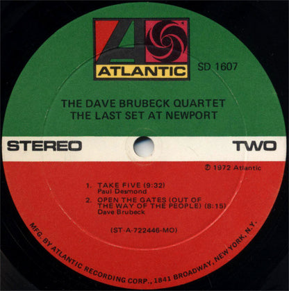 The Dave Brubeck Quartet Featuring Gerry Mulligan, Alan Dawson, Jack Six : The Last Set At Newport (LP, Album)