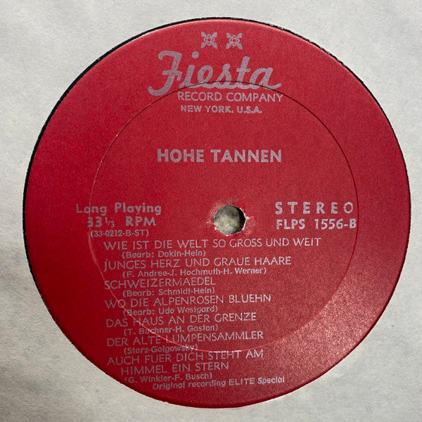 Various : Hohe Tannen (LP, Comp)