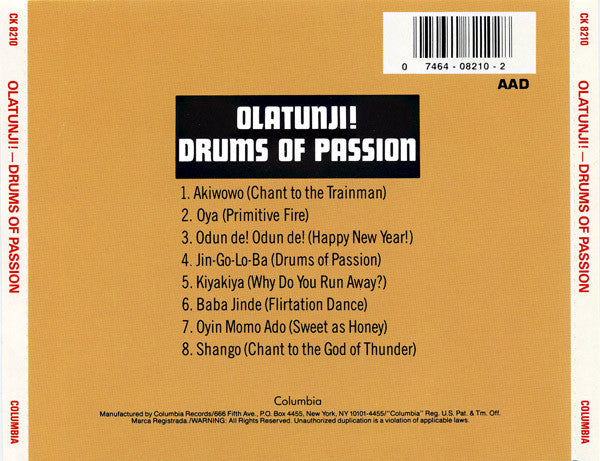 Olatunji!* : Drums Of Passion (CD, Album, RE)