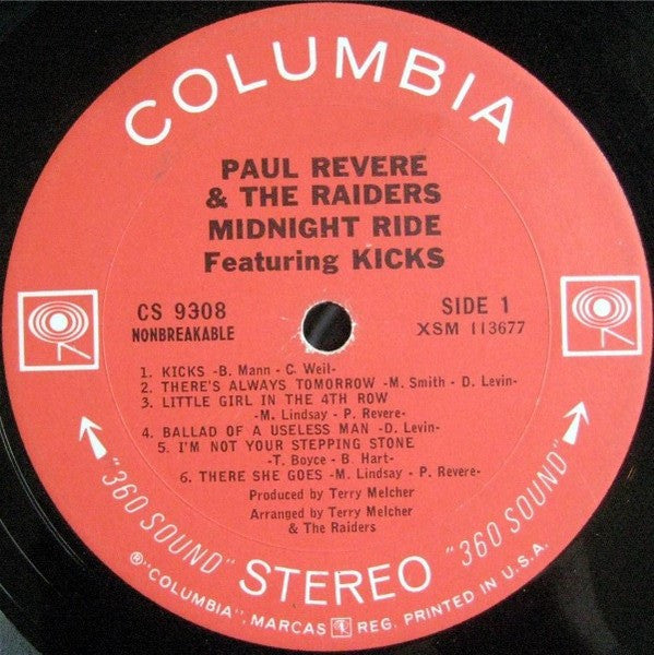 Paul Revere & The Raiders : Midnight Ride (LP, Album, Pit)