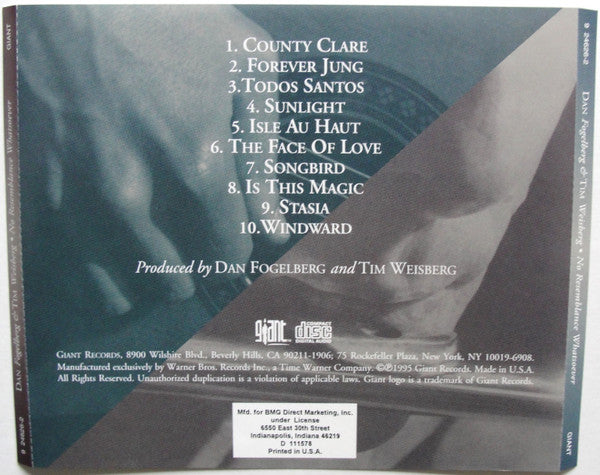 Dan Fogelberg & Tim Weisberg : No Resemblance Whatsoever (CD, Album, Club)