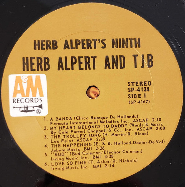 Herb Alpert And The Tijuana Brass* : Herb Alpert's Ninth (LP, Album, Pit)