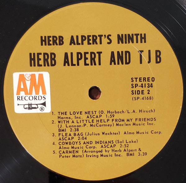 Herb Alpert And The Tijuana Brass* : Herb Alpert's Ninth (LP, Album, Pit)
