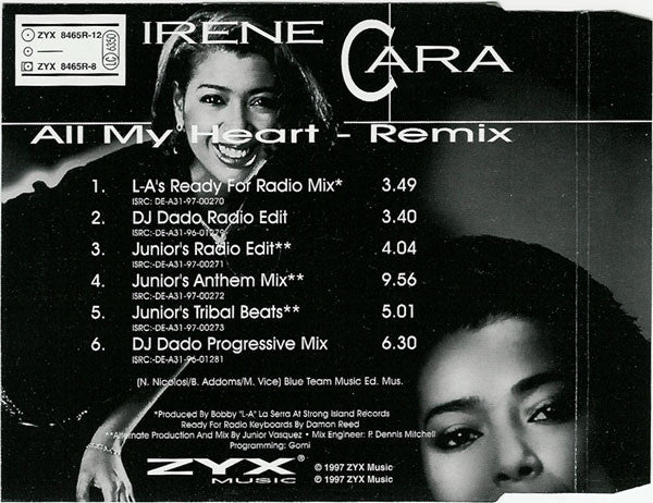 Irene Cara : All My Heart (Remix) (CD, Maxi)