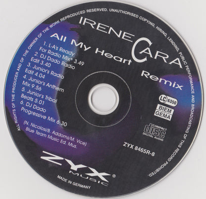 Irene Cara : All My Heart (Remix) (CD, Maxi)