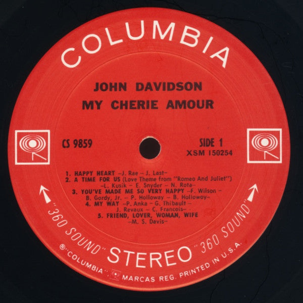 John Davidson : My Cherie Amour (LP, Album)