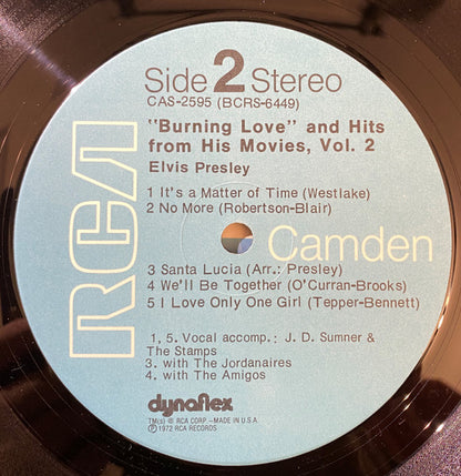 Elvis Presley : Burning Love And Hits From His Movies, Vol. 2 (LP, Comp, Hol)