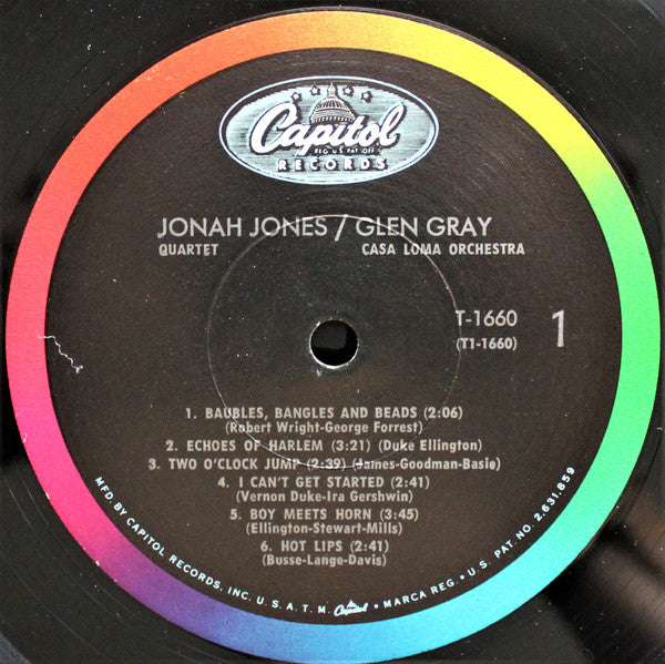 Jonah Jones And The Quartet* / Glen Gray And The Casa Loma Orchestra* : Jonah Jones Quartet / Glen Gray Casa Loma Orchestra (LP, Album, Mono, Scr)