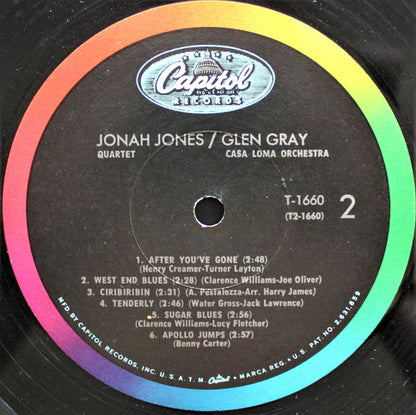 Jonah Jones And The Quartet* / Glen Gray And The Casa Loma Orchestra* : Jonah Jones Quartet / Glen Gray Casa Loma Orchestra (LP, Album, Mono, Scr)